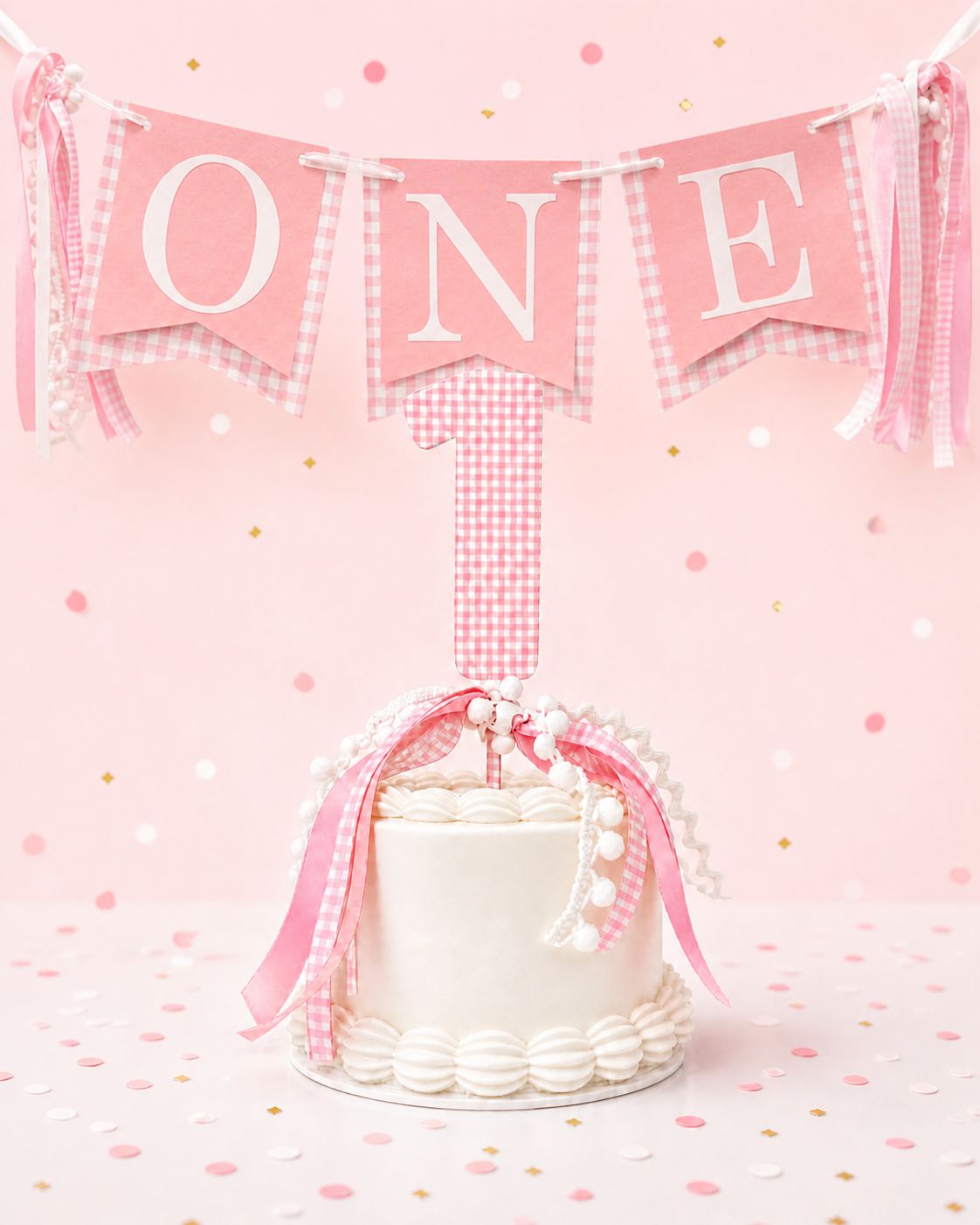 Pink "ONE" Banner