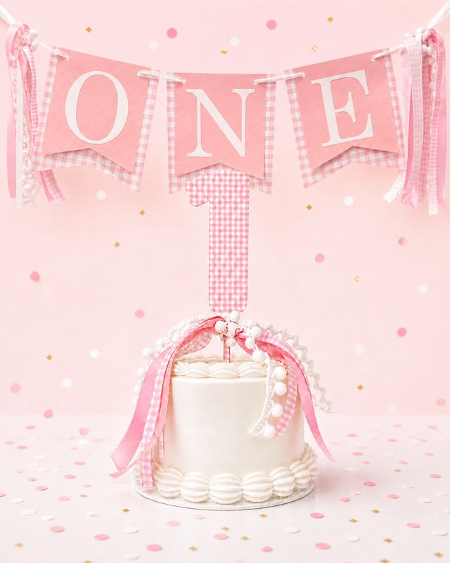 Pink "ONE" Banner