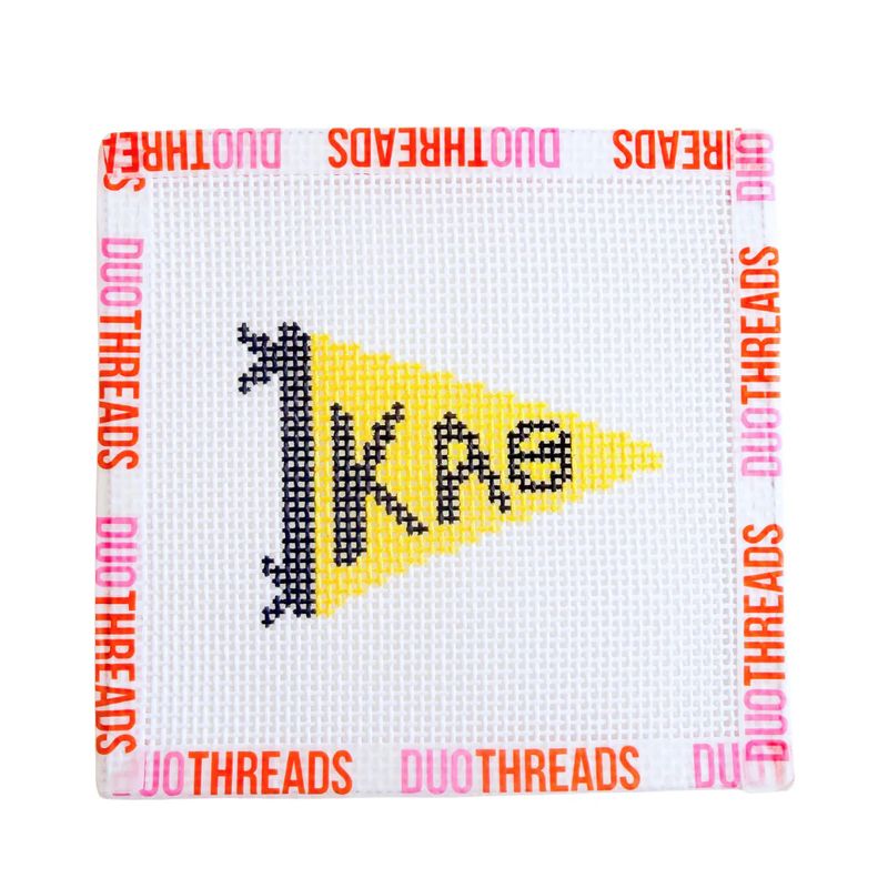 Sorority Pennant Needlepoint Canvas Kit-Kappa Alpha Theta