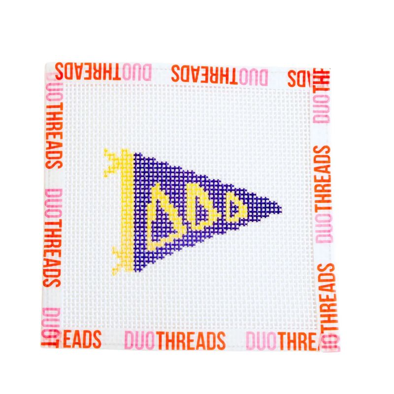 Sorority Pennant Needlepoint Canvas Kit-Delta Delta Delta
