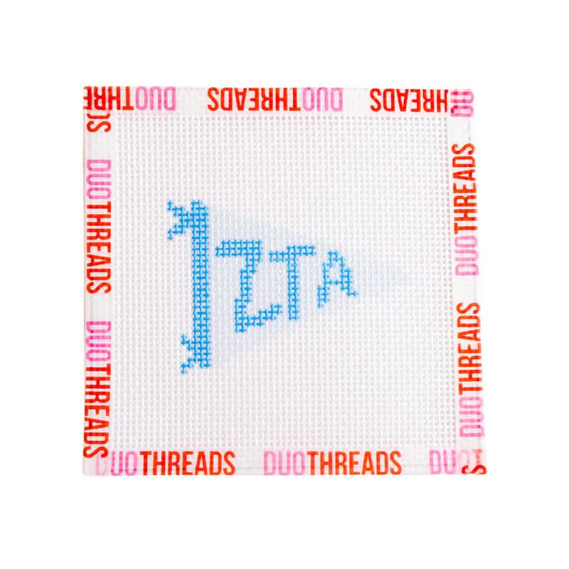 Sorority Pennant Needlepoint Canvas Kit-Zeta Tau Alpha