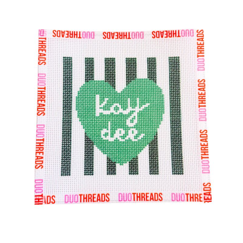 Sorority Heart Needlepoint Canvas Kit-Kappa Delta