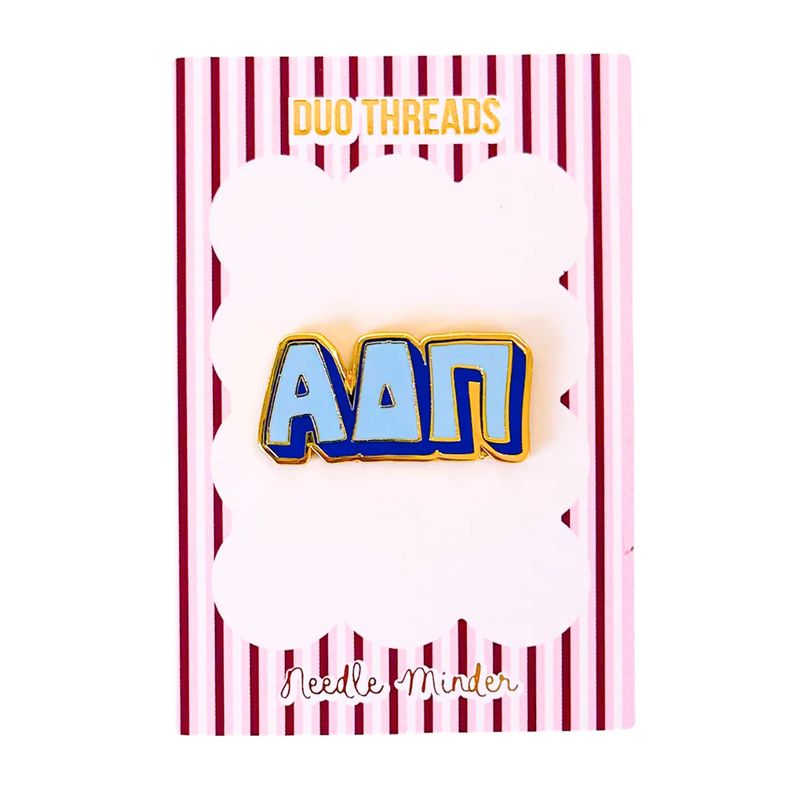 Sorority Bubble Letter Needle Minder-Alpha Delta Pi