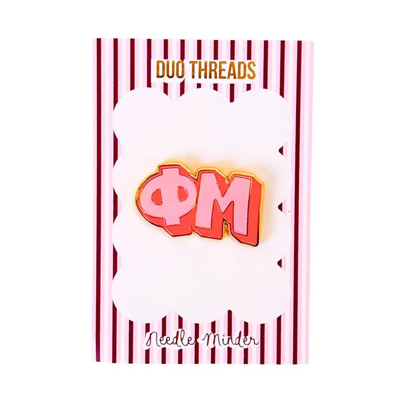 Sorority Bubble Letter Needle Minder-Phi Mu