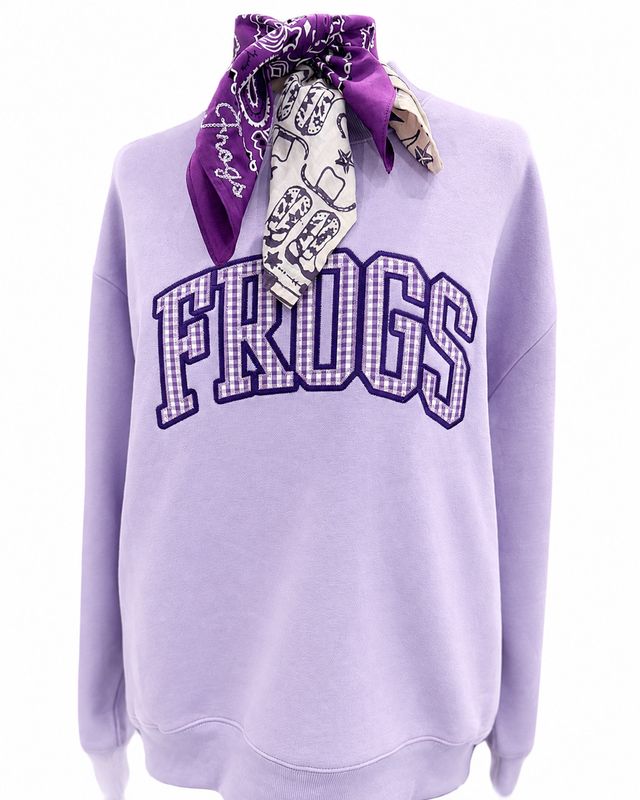 Essential Mock Neck S/M LILAC FROGS