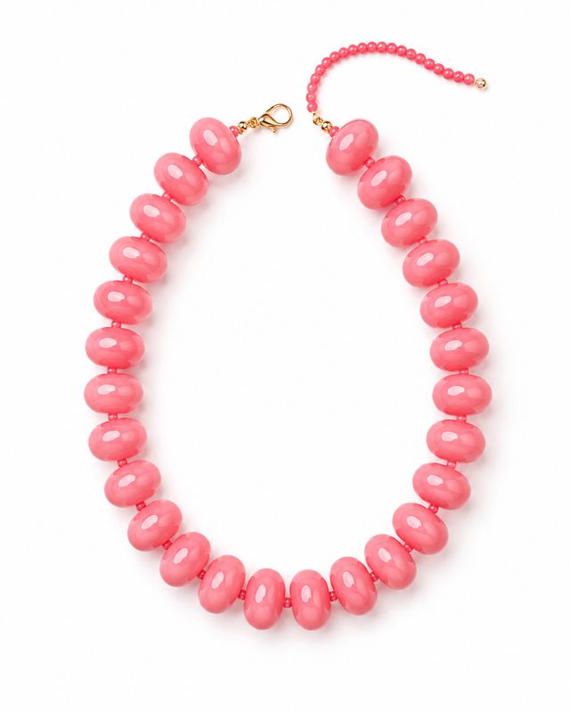 Pink Chunky Beaded Necklace