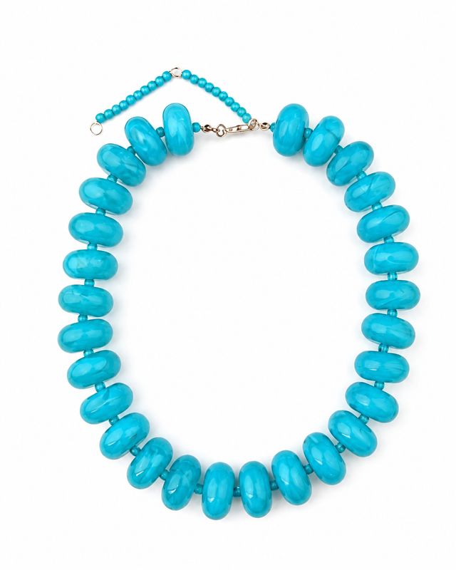 Turquoise Chunky Beaded Necklace
