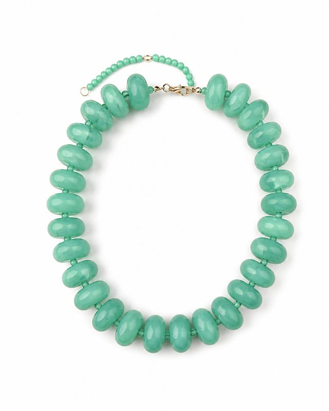 Mint Green Chunky Beaded Necklace