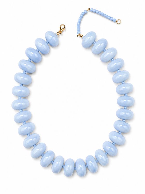 Sky Blue Chunky Beaded Necklace
