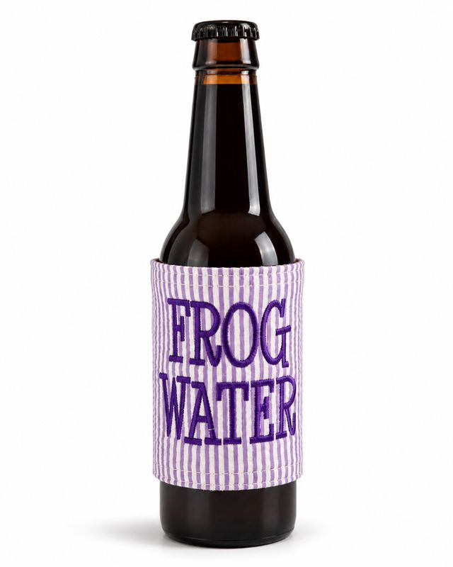 Frog Water Seersucker Koozie
