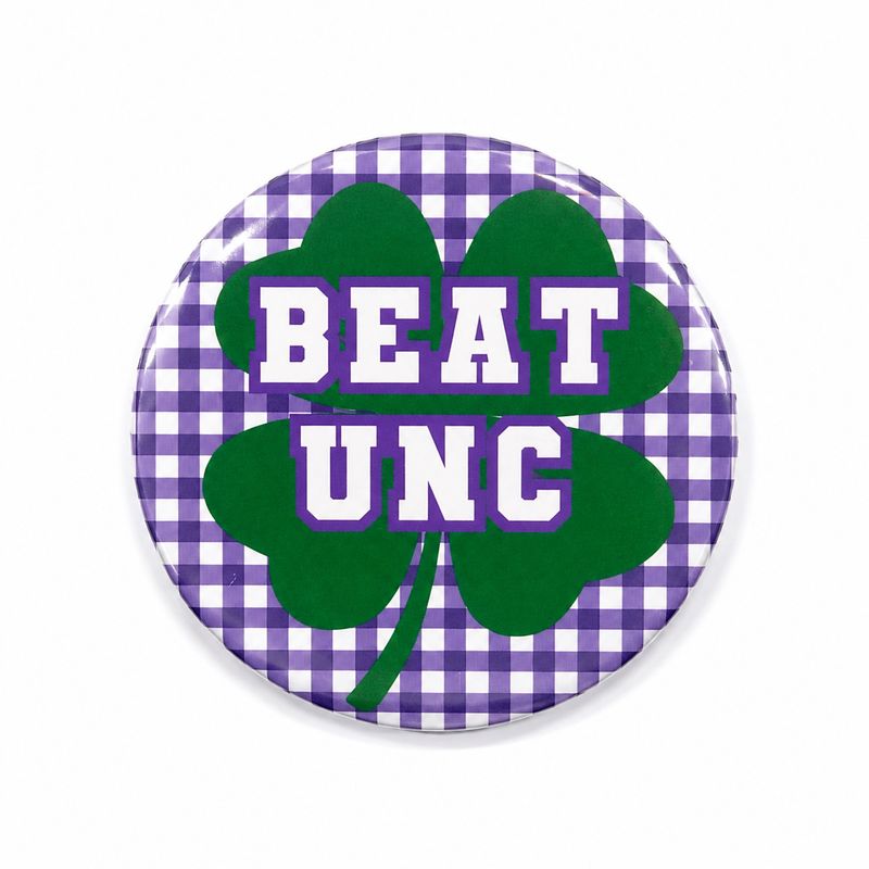 Large Gingham Beat UNC Button