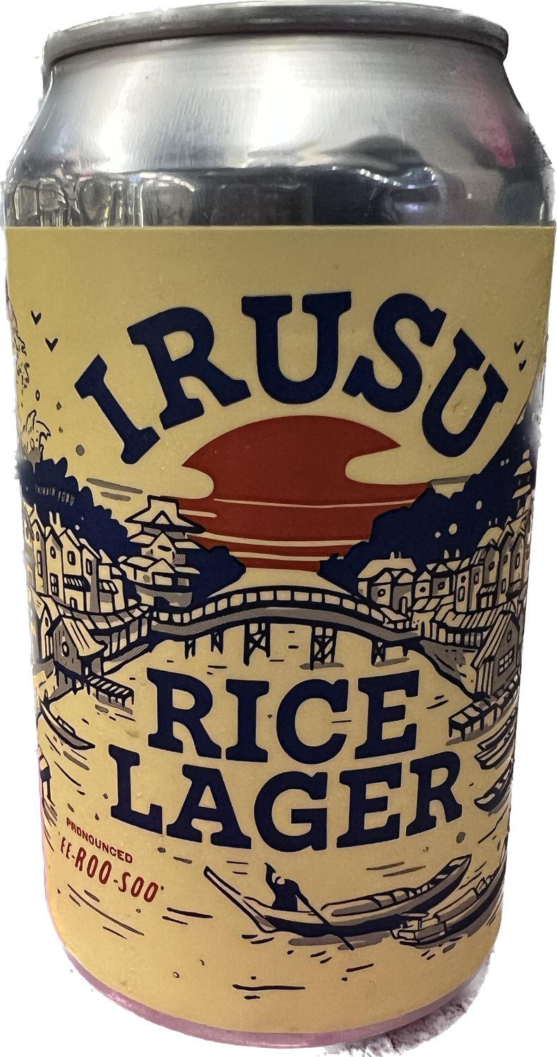 WISEACRE IRUSU RICE LAGER, 12OZ CAN