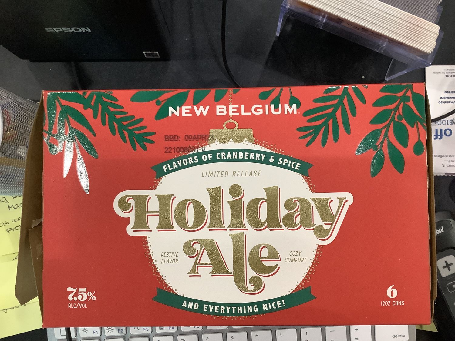 NEW BELGIUM HOLIDAY ALE 6 PACK CAN