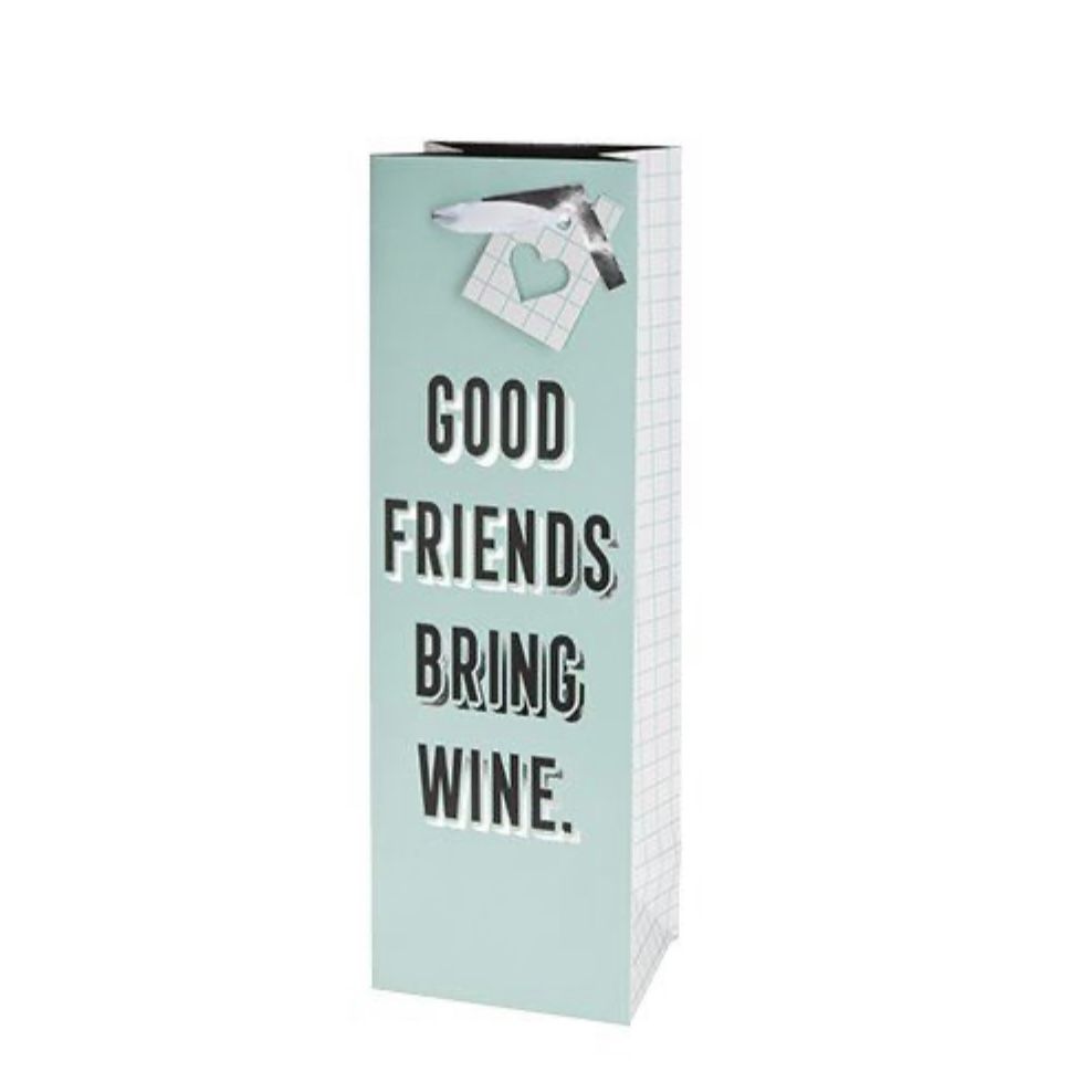 GOOD FRIENDS BRING WINE GIFT BAG