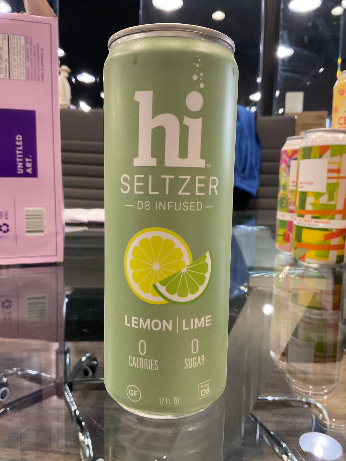 HI DELTA 8 INFUSED LEMON LIME SELTZER, 12OZ