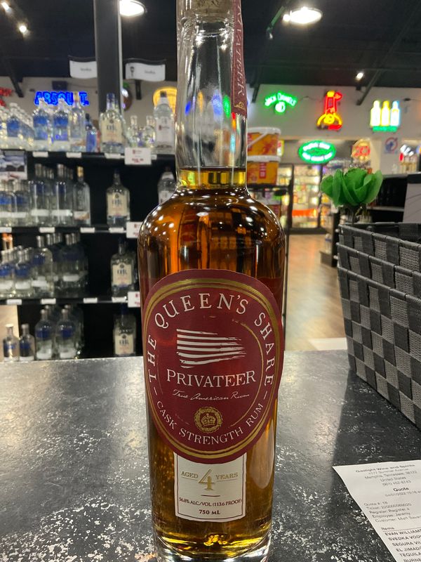 PRIVATEER THE QUEEN’S SHARE CASK STRENGTH 4 YEAR, 750 ML