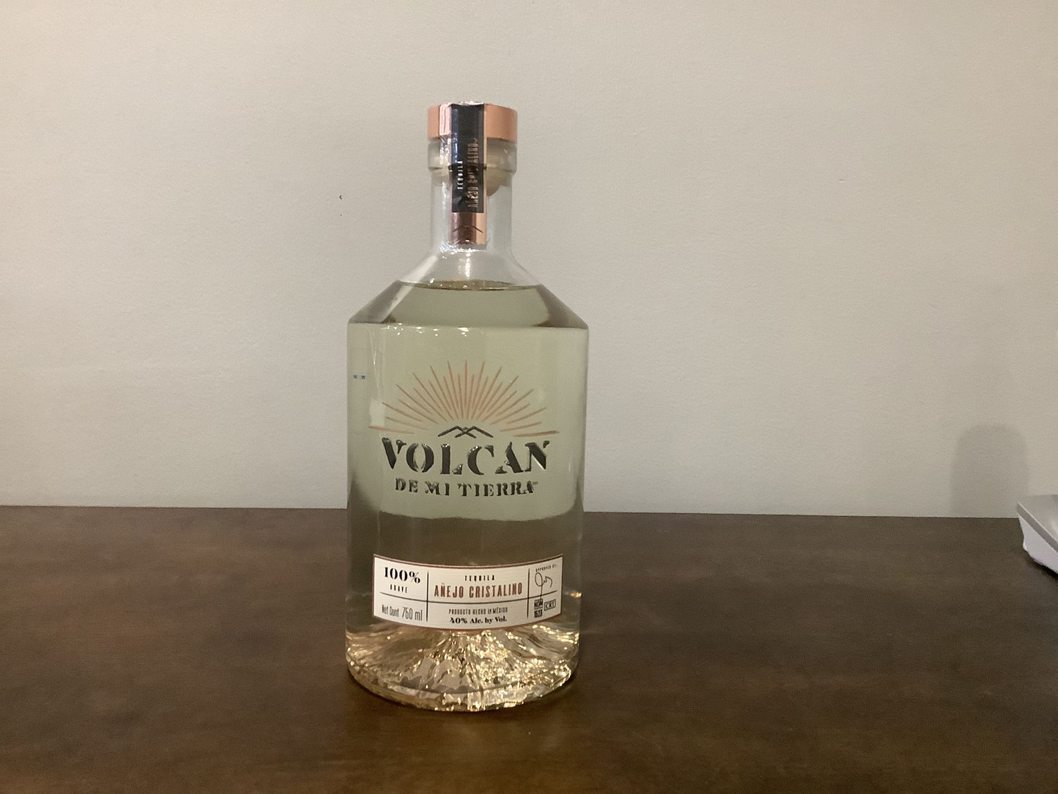 VOLCAN ANJEO CRISTALINO TEQUILA, 750 ML