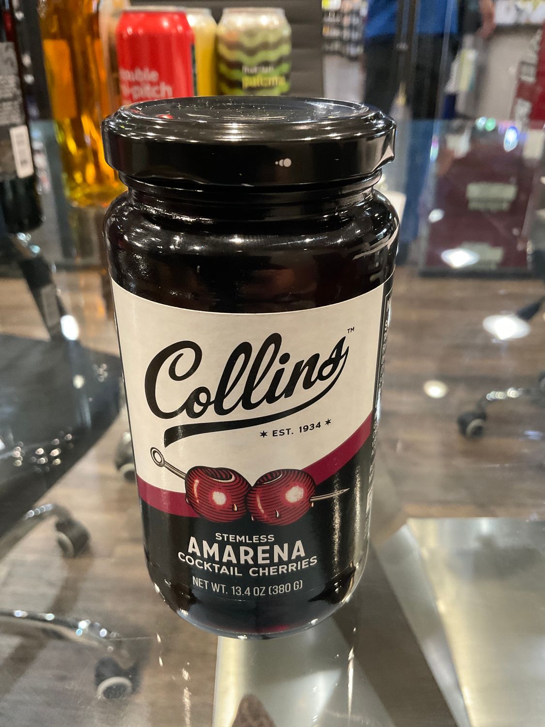 COLLINS AMARENA CHERRIES, 13.4OZ
