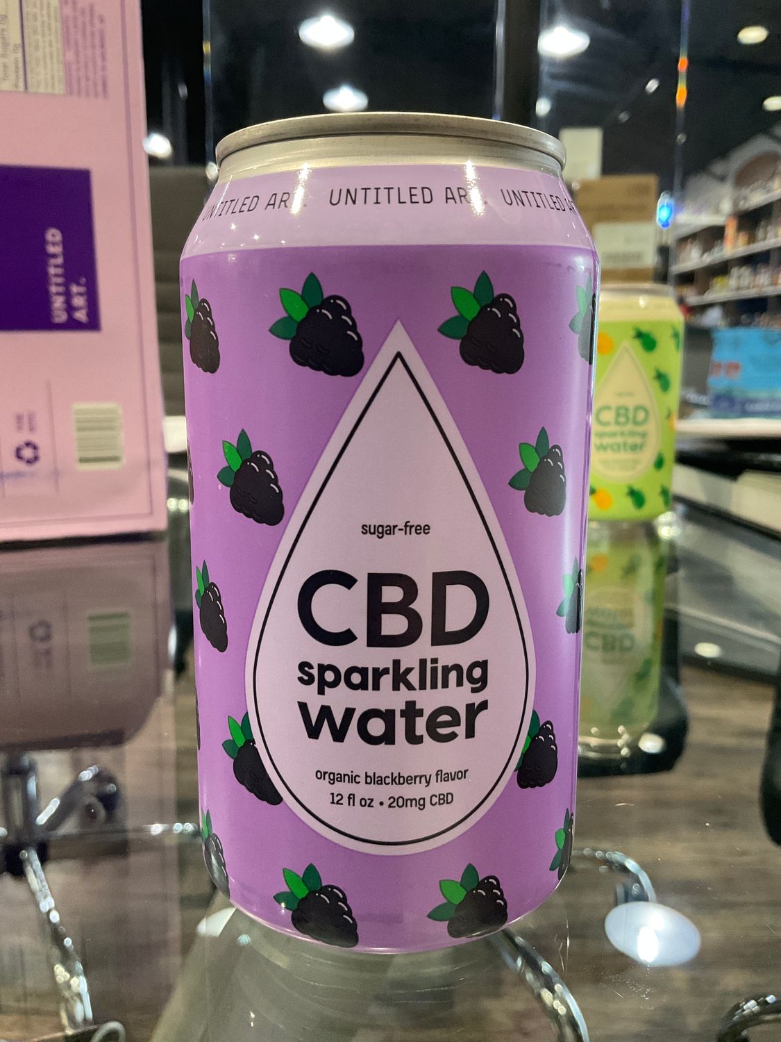 UNTITLED ART CBD BLACKBERRY SPARKLING WATER, 12OZ
