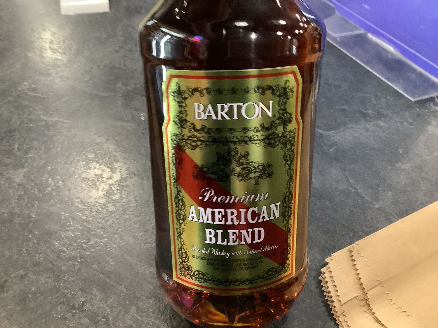 BARTON BLENDED WHISKEY, 1.75 L