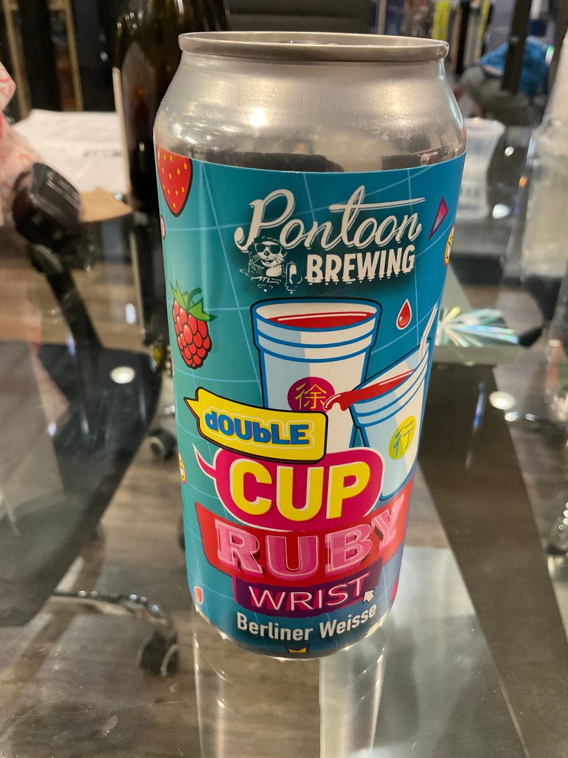 PONTOON DOUBLE CUP RUBY WRIST, 16OZ CAN