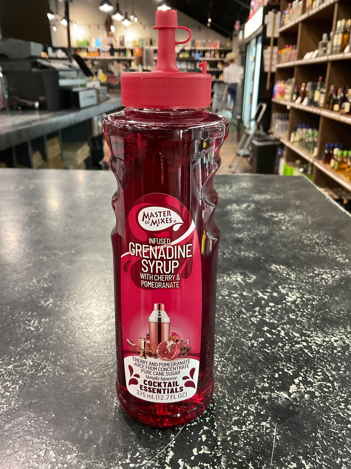 MASTER OF MIXES CE GRENADINE NON-ALCOHOLIC SYRUP, 375 ML