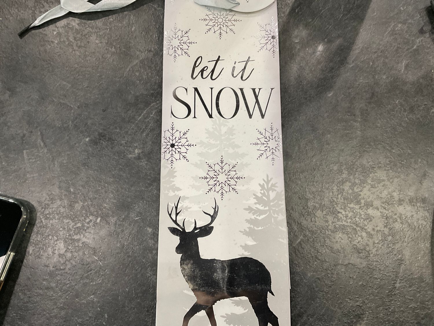 LET IT SNOW 1 BOTTLE GIFTBAG