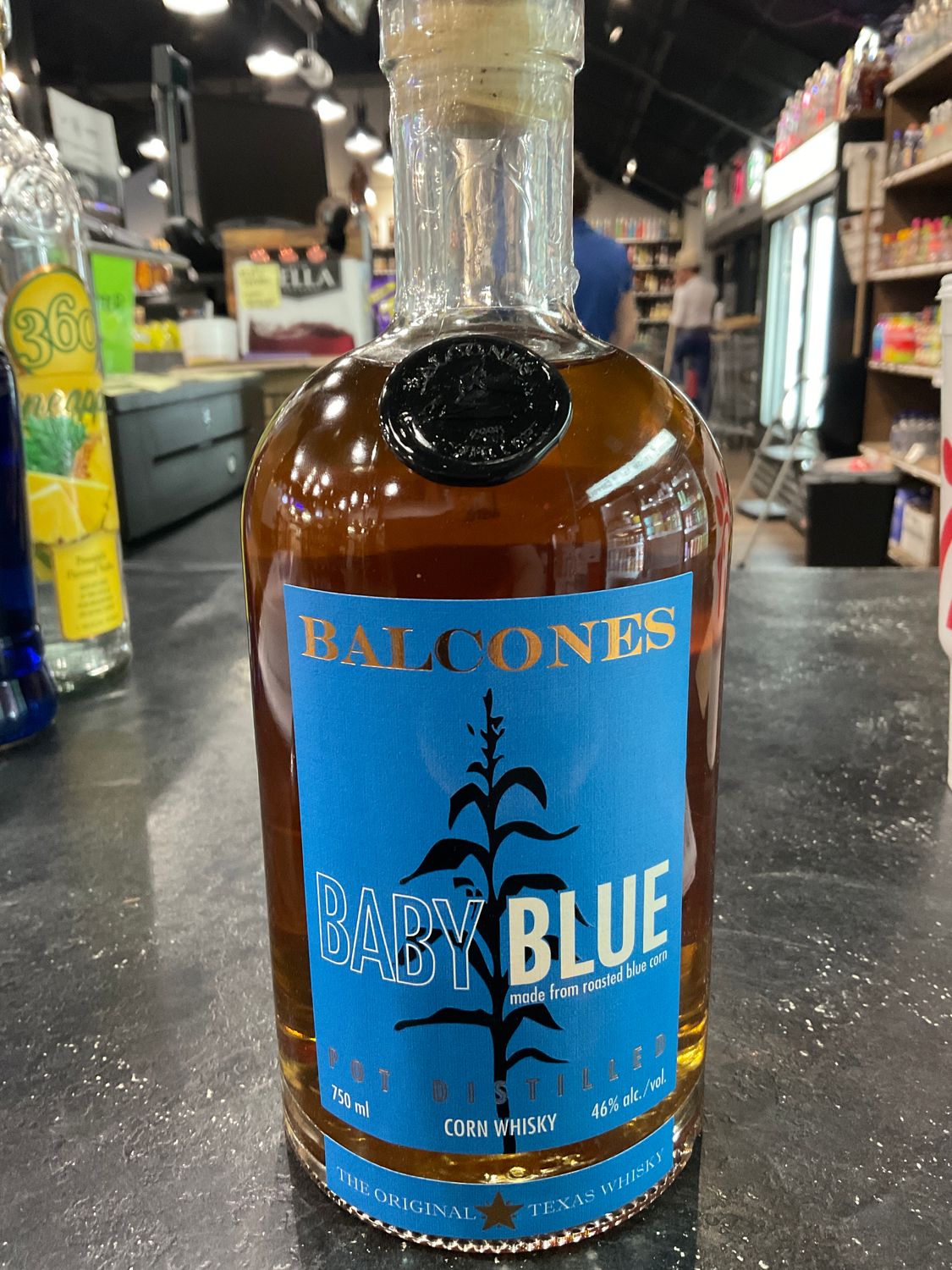 BALCONES BABY BLUE CORN WHISKY, 750ML