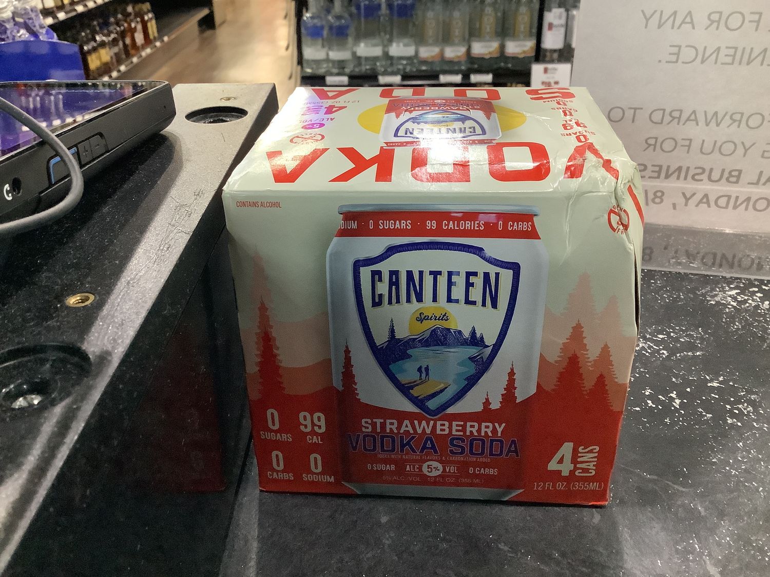 4 PACK CANTEEN STRAWBERRY VODKA SODA