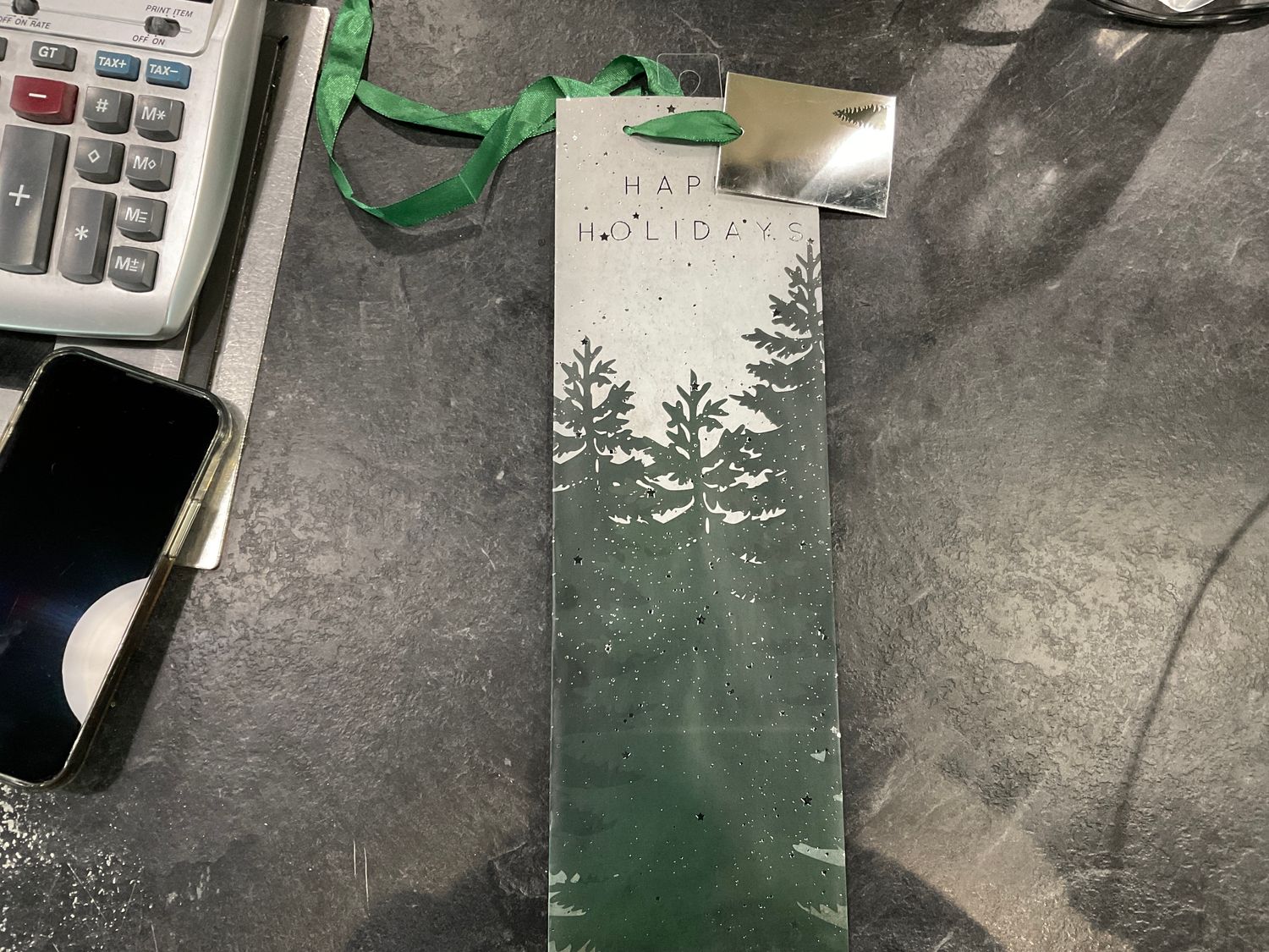 HAPPY HOLIDAYS 1 BOTTLE GIFTBAG