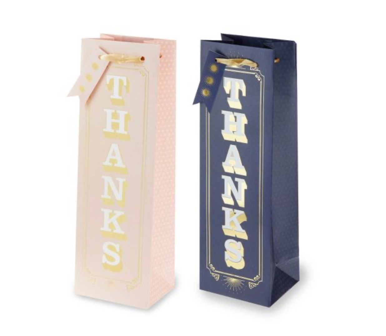 ASSORTED THANKS SINGLE BOTTLE GIFT BAG
