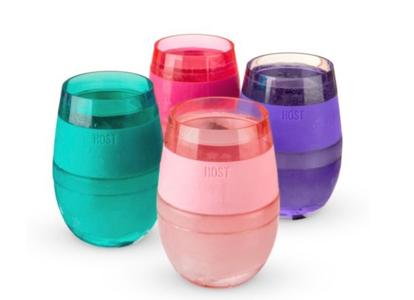 WINE FREEZE TRANSLUCENT COOLING CUPS SET OF 4