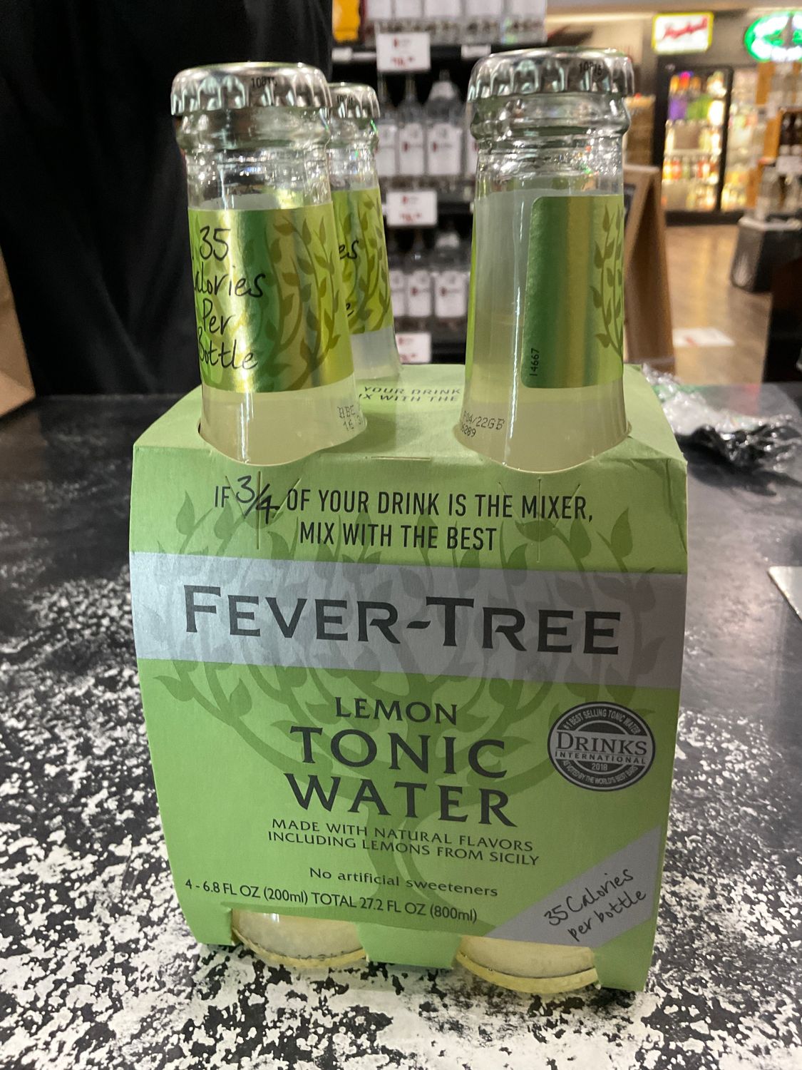 FEVER TREE BITTER LEMON TONIC WATER, 4PK