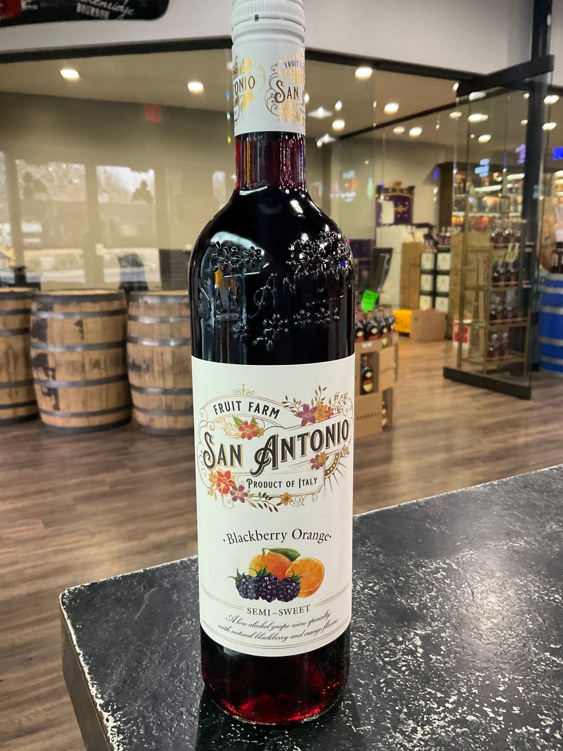 SAN ANTONIO FRUIT FARM BLACKBERRY ORANGE, 750ML
