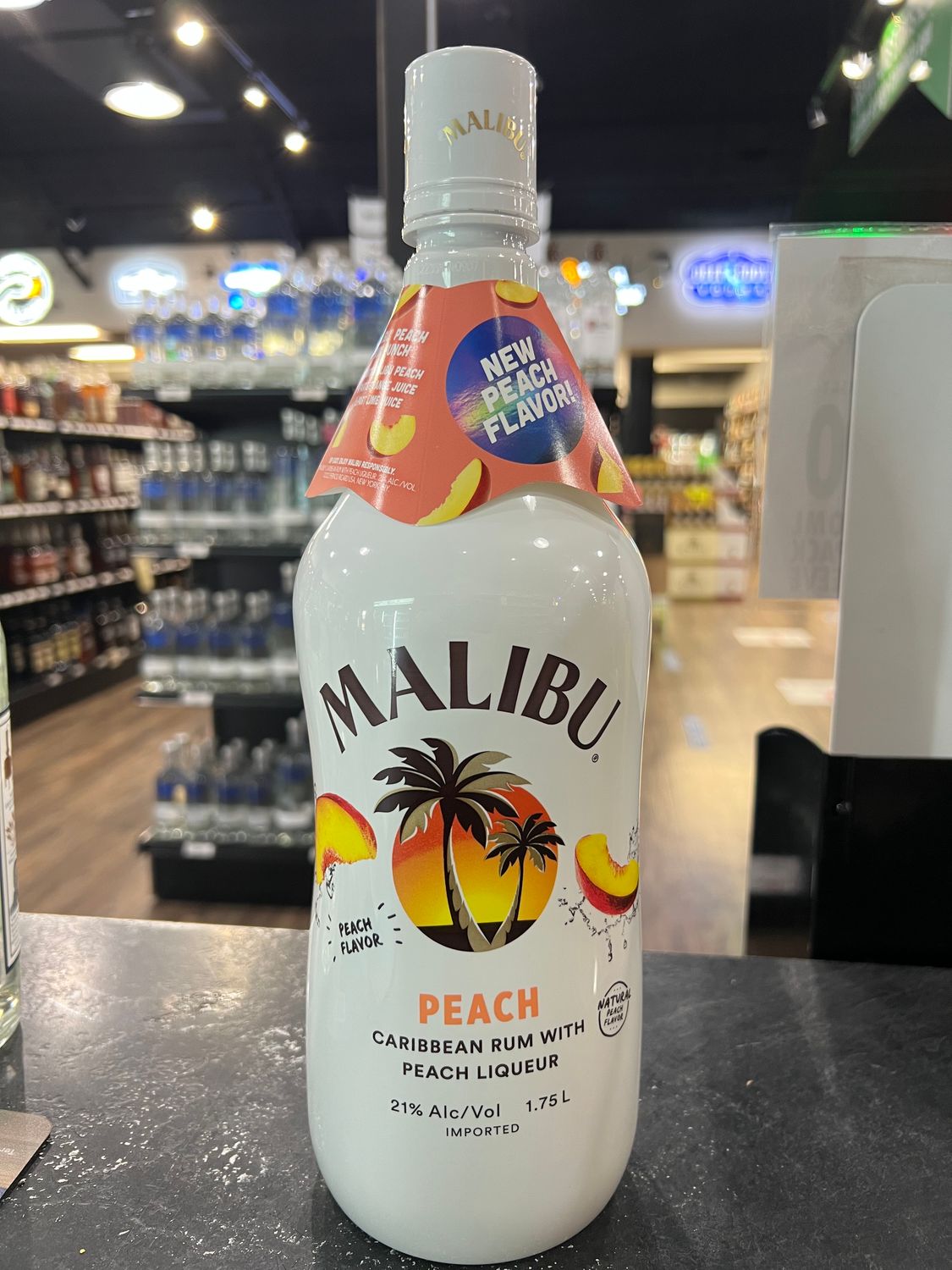 MALIBU PEACH RUM, 1.75L