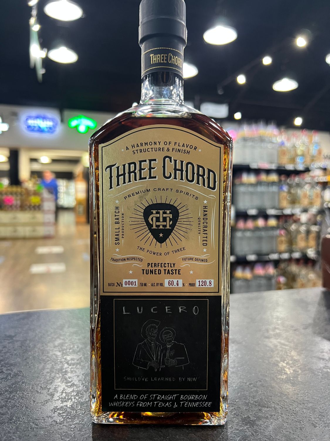 THREE CHORD BOURBON LUCERO COLLABORATION, 750ML