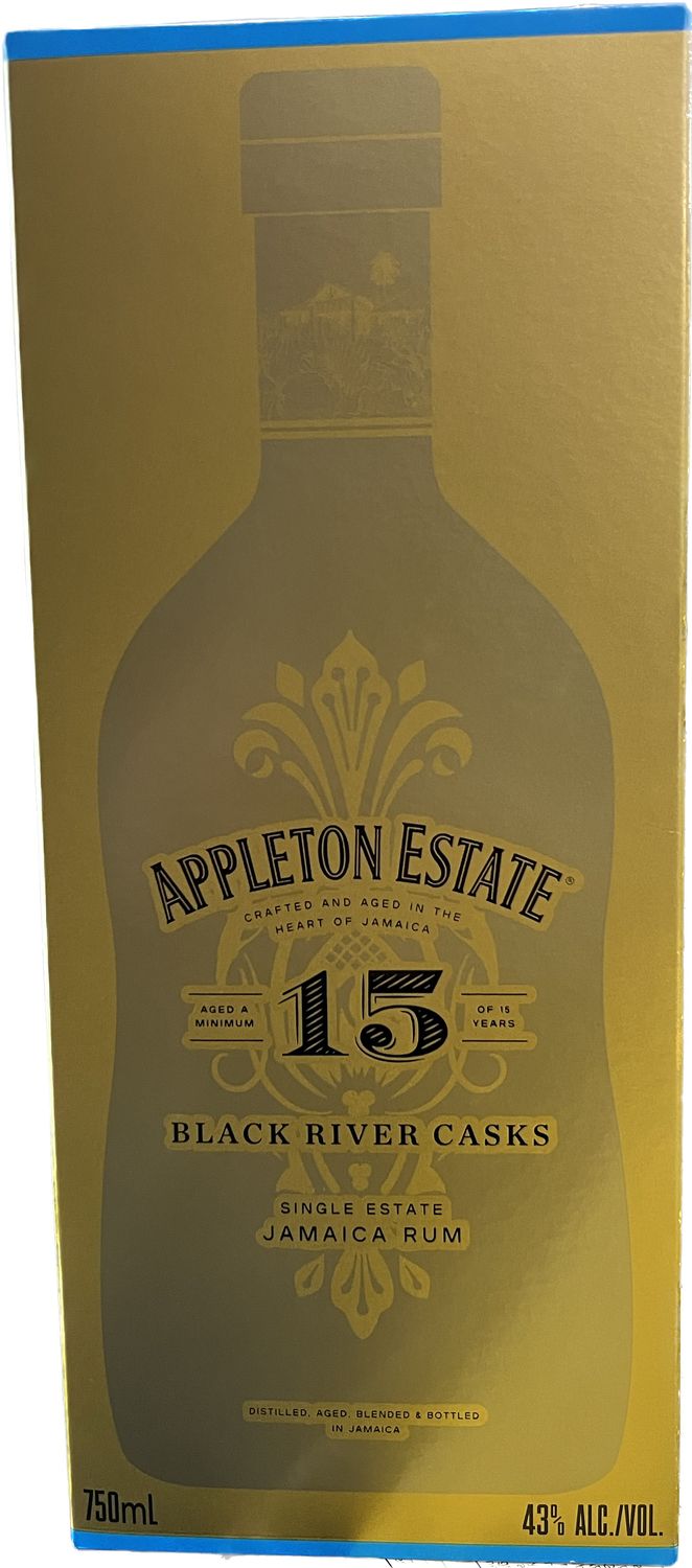 APPLETON  ESTATE 15YR BLACK RUM BLACK RIVER CASK, 750ML