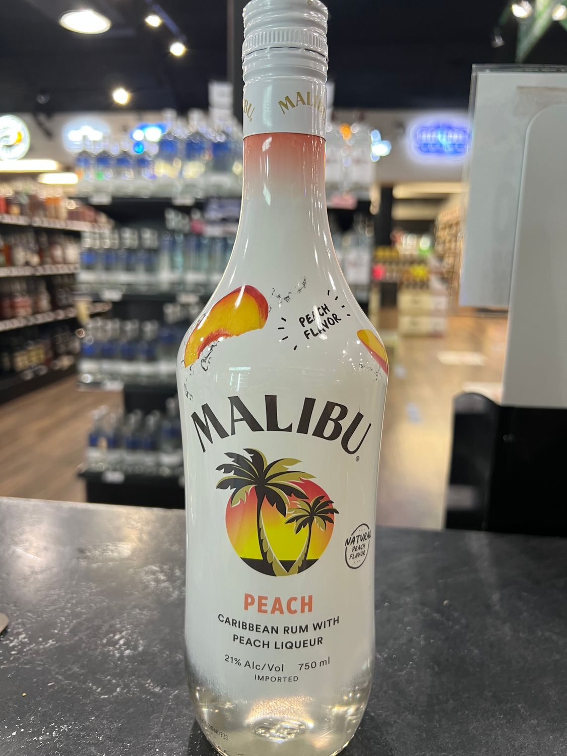 MALIBU PEACH RUM, 750ML