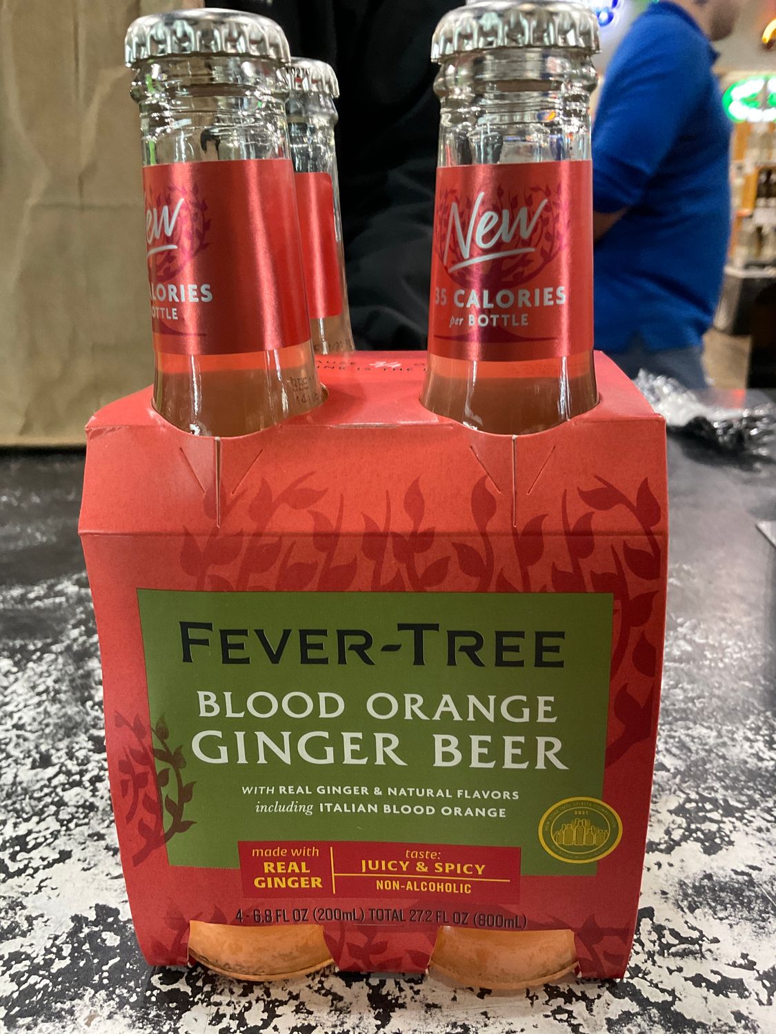 FEVER TREE BLOOD ORANGE GINGER BEER, 4 PACK