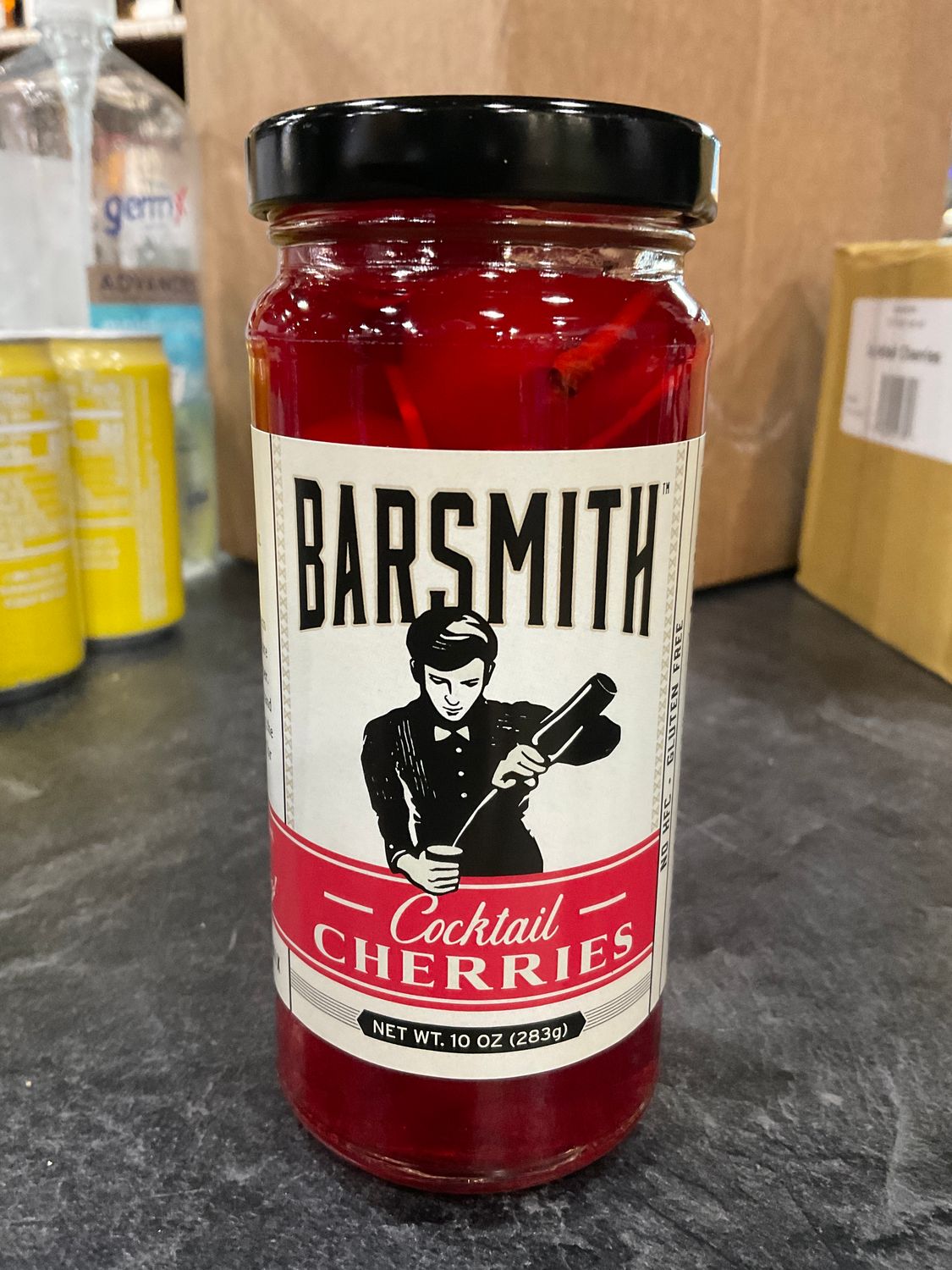 BARSMITH COCKTAIL CHERRIES, 10OZ