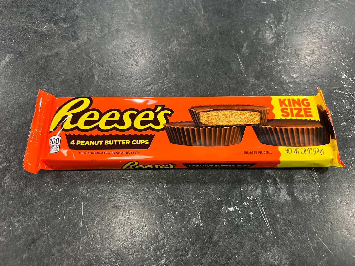 REESE’S PEANUT BUTTER CUPS KING SIZE , 2.8OZ