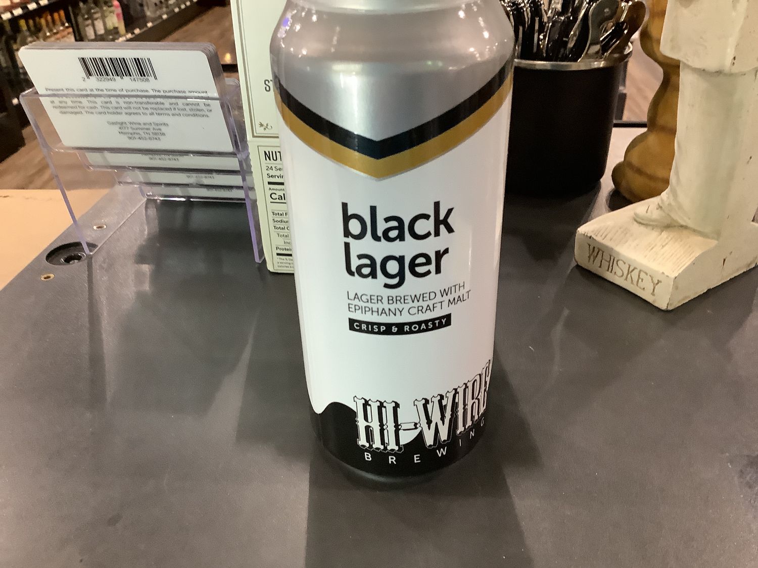 HI WIRE BLACK LAGER, 16OZ SINGLE