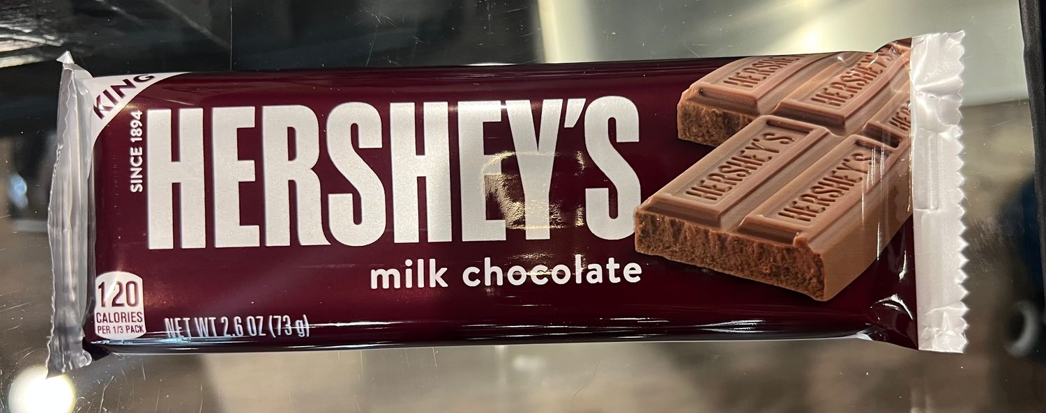 HERSHEY’S MILK CHOCOLATE BAR, 2.6OZ