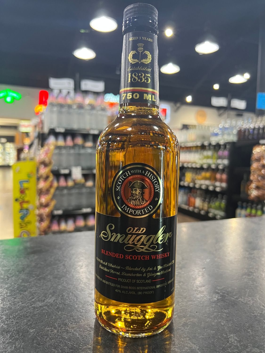 OLD SMUGGLER SCOTCH WHISKEY, 750ML