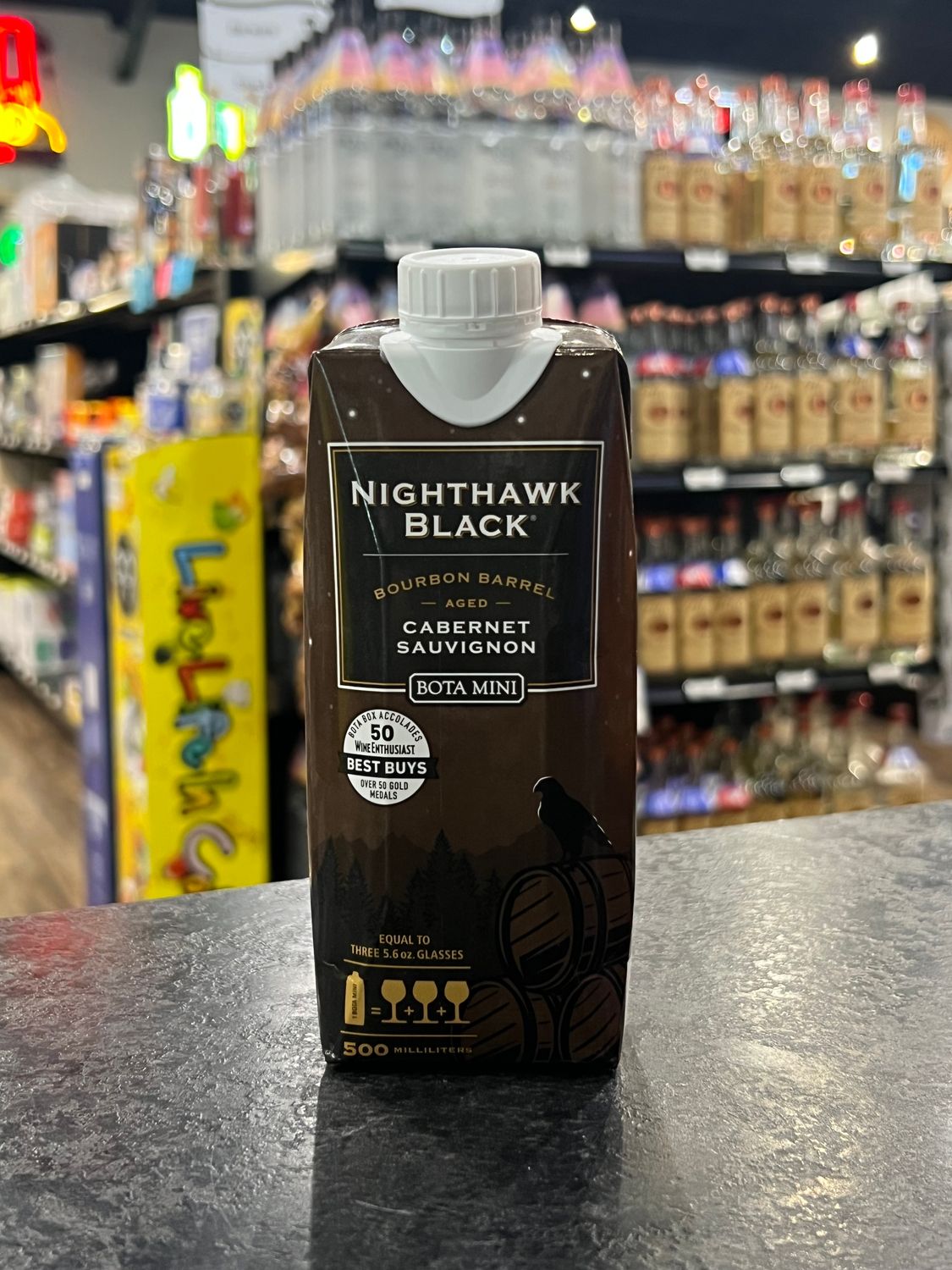 BOTA BOX MINI NIGHTHAWK BOURBON BARREL CABERNET SAUVIGNON, 500ML