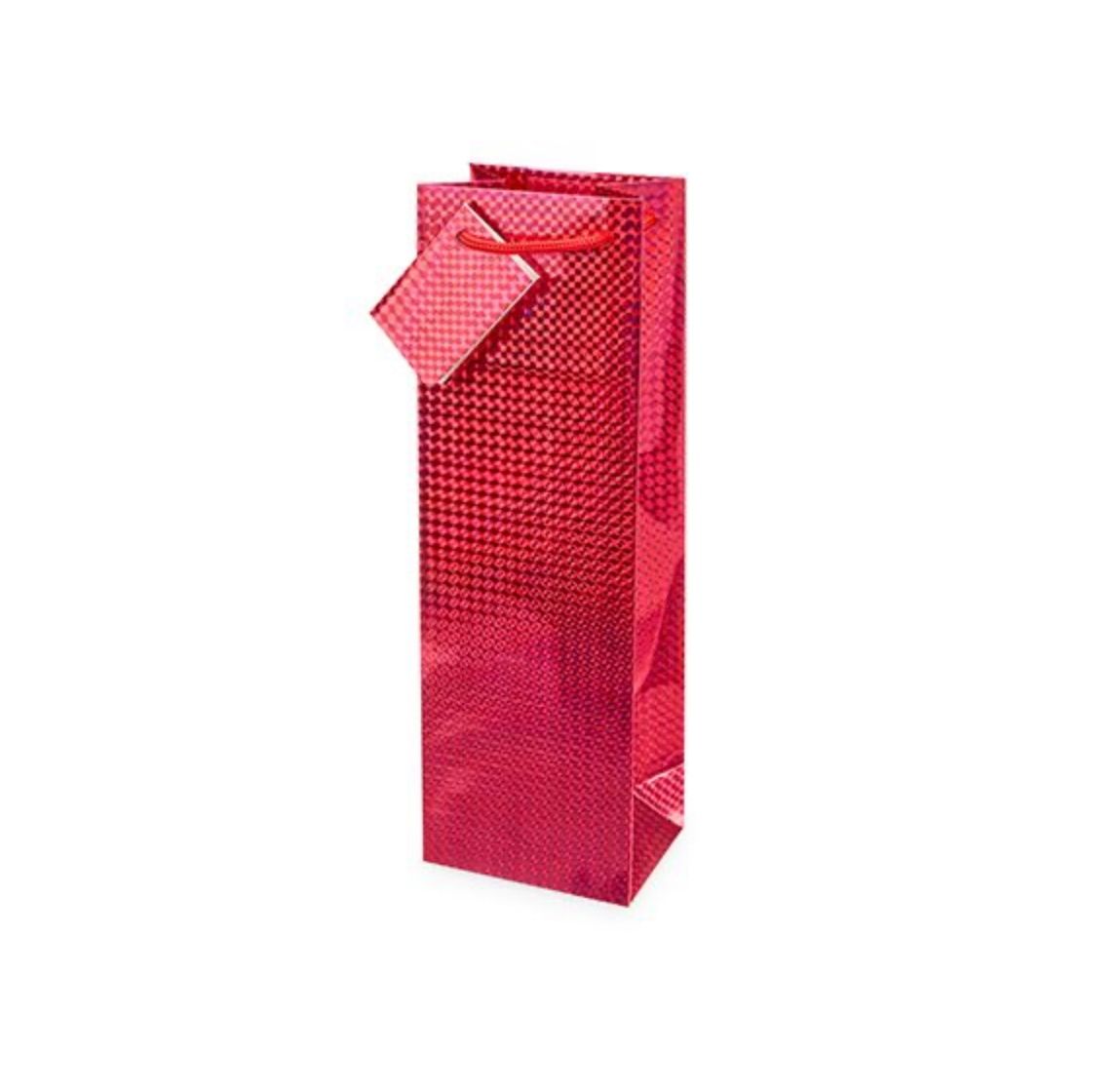 RED HOLOGRAPHIC SINGLE BOTTLE WING BAG