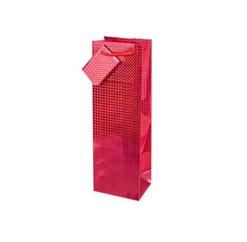 RED HOLOGRAPHIC SINGLE BOTTLE WING BAG