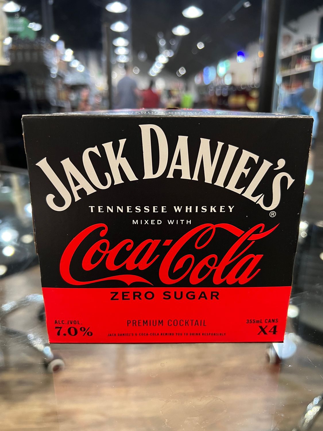JACK DANIEL&#39;S ZERO SUGAR COKE RTS, 4PK