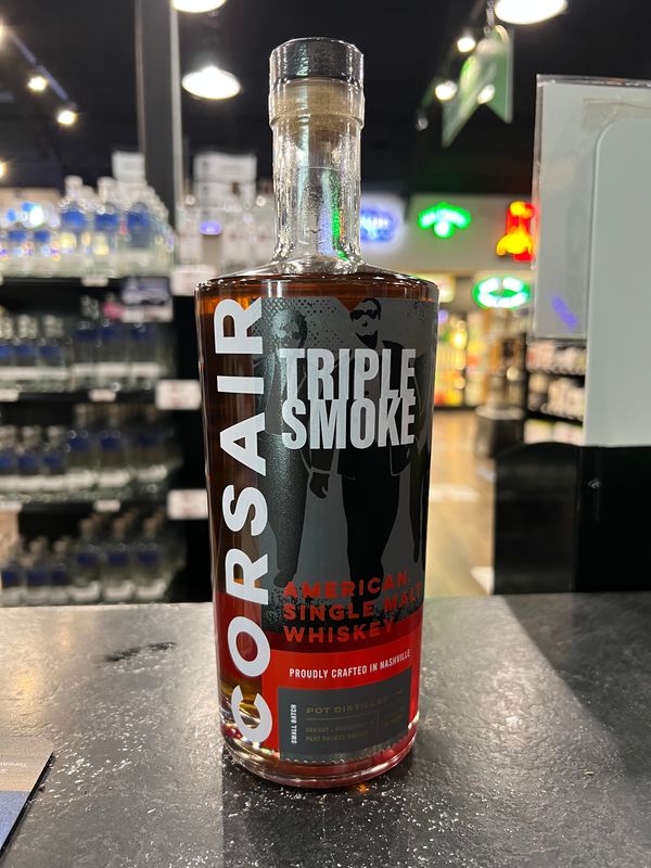 CORSAIR TRIPLE SMOKE SINGLE MALT WHISKEY, 750ML