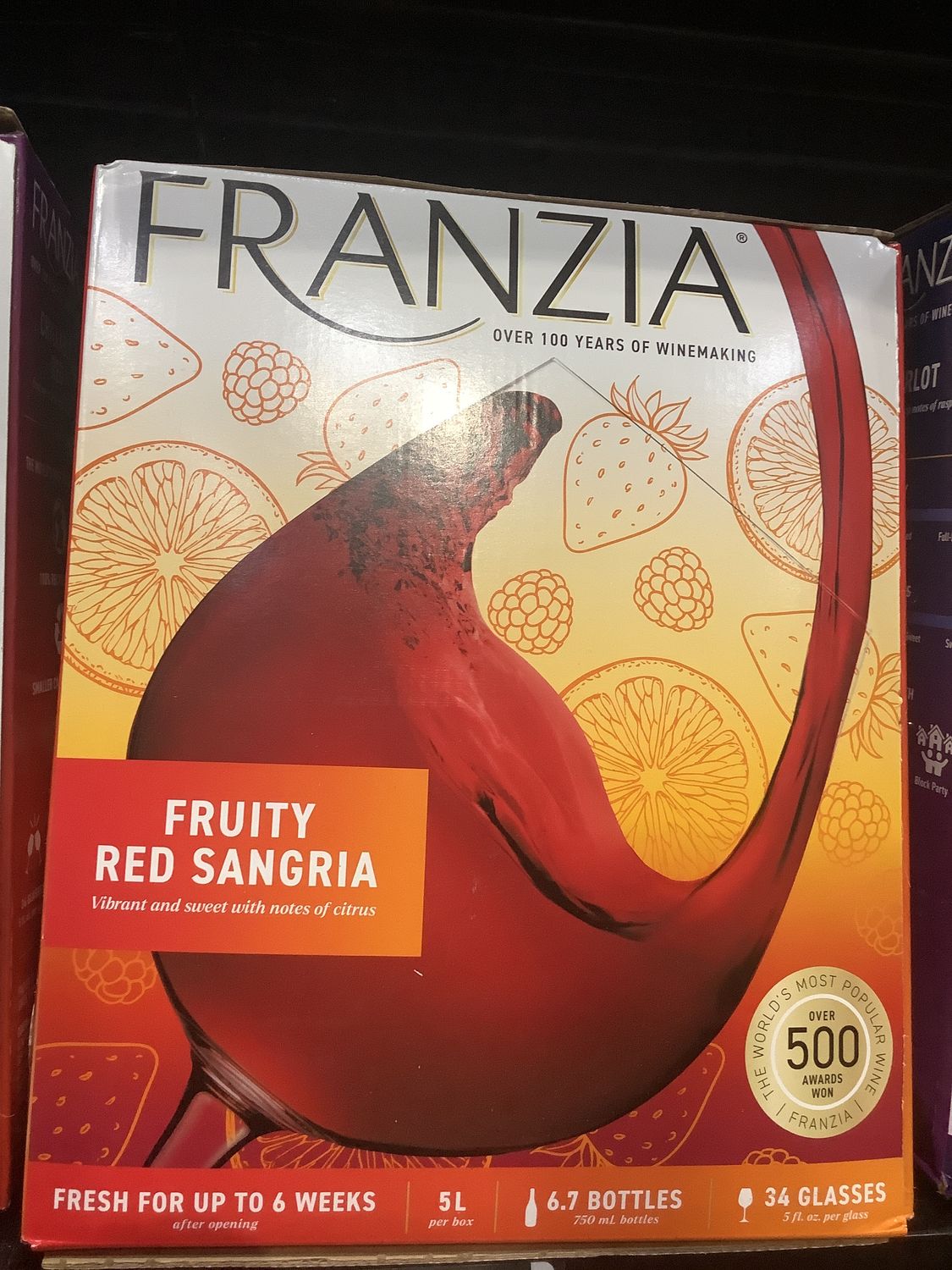FRANZIA FRUITY RED SANGRIA, 5L